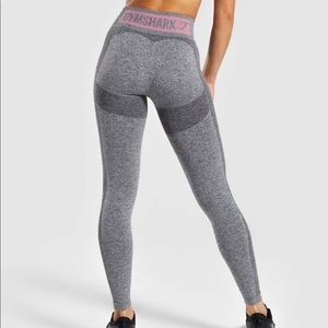 Heather gray and pink high waisted leggings